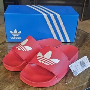 Sold Adidas Red Slide Sandals For Men